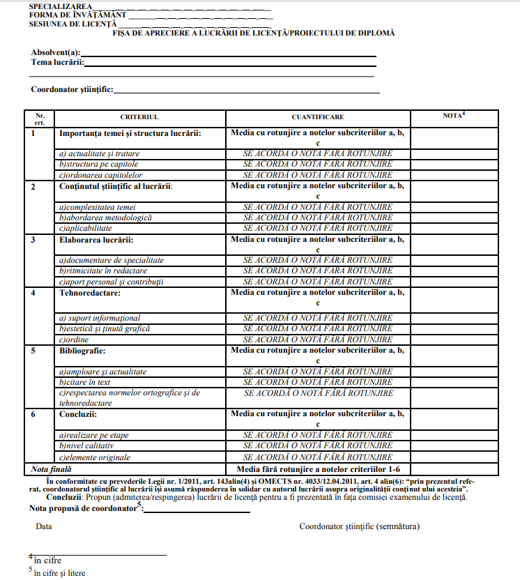 evaluare